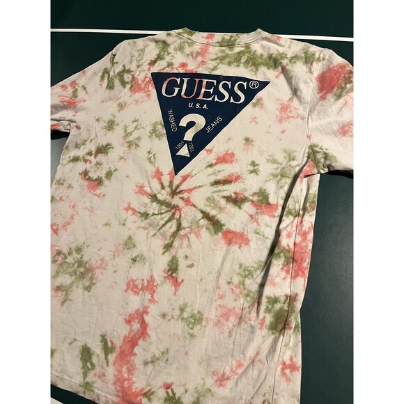 Guess Los Angeles Short Sleeve Tie Dye Colorful T-Shirt Tee SMALL Designer - Picture 6 of 8